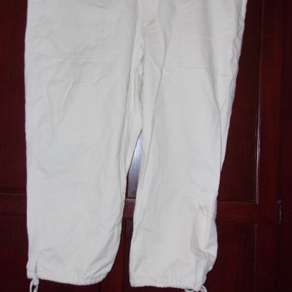 100% Cotton ankle pants-5 pocket-cream color-20W - Picture 1 of 1